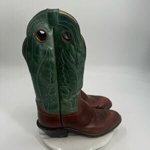 Carter's Men's Green and Brown Western Boots